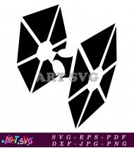 Tie Fighter Star Wars Space Ship Icon Vector SVG