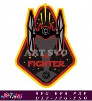 TIE Fighter Star Wars Space Ship Icon Vector SVG 2