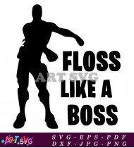 Floss Like A Boss Dance Move Illustration SVG