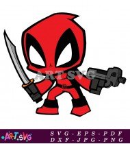 Deadpool Marvel Superhero Illustration SVG 1