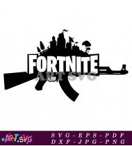 Fortnite Battle Royale Silhouette Vector SVG 1