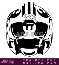 Darth Vader in Black and White SVG