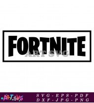 Fortnite Logo Text Black on White SVG