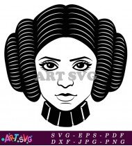 Princess Leia Star Wars Movie Illustration SVG