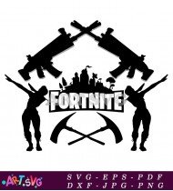 Fortnite Silhouette Weapons Cross Vector SVG 1