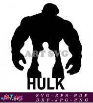 Hulk Muscle Man Superhero Silhouettes SVG