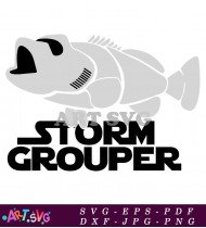 Stormtrooper Fish Character Design Funny Artwork SVG