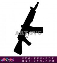 Silhouette of a Rifle or Gun SVG