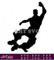 Fortnite Silhouette Player Jump Vector Graphics SVG