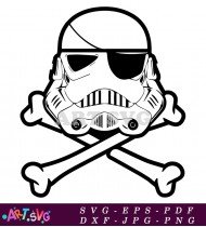 Star Wars Stormtrooper Skull and Crossbones Logo SVG