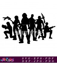 Fortnite Silhouette Characters Video Game SVG