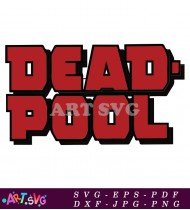 Deadpool Design Red Black Typography SVG 1