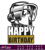 Happy Birthday Banner Video Game Design SVG