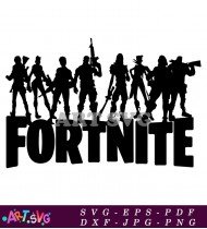 Fortnite Battle Royale Silhouette Vector SVG 2