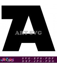 Letter A Black Silhouette Vector Download SVG