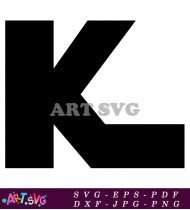 Bold Black Letter K Font Graphic Design SVG