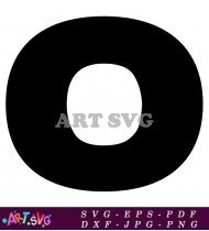 Bold Black Letter O Font Graphic Design SVG 1