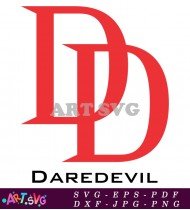 Daredevil Logo Comic Book Superhero Marvel SVG