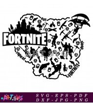 Fortnite Logo Gaming Symbol Vector SVG Free Cut File 1