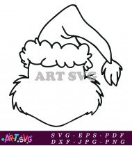 Outline Grinch Grinch Christmas Clipart SVG