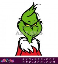 Grinch Character Christmas Clipart Image SVG