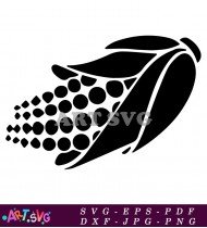 Detailed Corn Cob with Straight Husks SVG