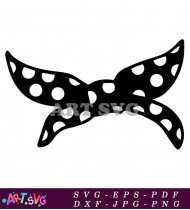 Black and White Polka Dot Bow SVG Design File