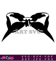 Black and White Bow SVG Design File