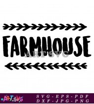 Farmhouse Sign With Black and White Design SVG