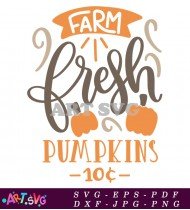 Farm Fresh Pumpkins SVG Design Autumn