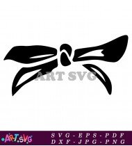 Black Silhouette Bow Svg For Crafts Design SVG