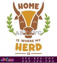 Home Is Where My Herd Design SVG