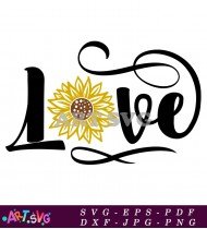 Sunflower Love SVG Graphic Design For Shirts 1