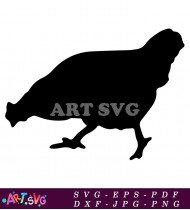 Silhouette of a Hen Chicken Design SVG 8