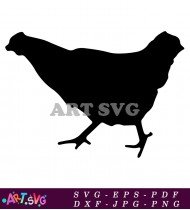 Chicken Animal Silhouette Vector Illustration SVG