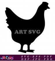 Chicken Silhouette Clip Art Design For Printing SVG 1