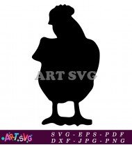 Chicken Silhouette Clip Art Design For Printing SVG 2