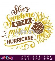 Sunshine Mix Hurricane Sunflower SVG Cricut Design