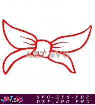 Red Polka Dot Bow Clip Art Design SVG