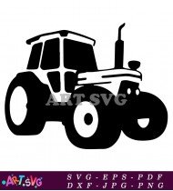 Tractor Silhouette Black And White Clip Art SVG