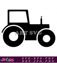 Simple Tractor Clipart for Kids Coloring Pages SVG