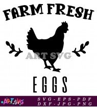 Farm Fresh Eggs Farmhouse Sign Design SVG