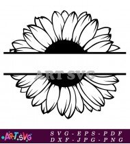 Sunflower Silhouette Cricut Silhouette Printable SVG 1