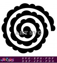 Black Swirl Design Printable SVG Cricut