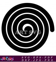 Spiral Design Clipart Free Vector Black And White SVG