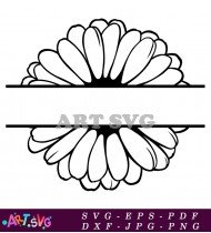 Simple Flower Outline Clipart Free Vector SVG