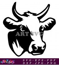 Cow Cartoon Illustration For Children's Book SVG