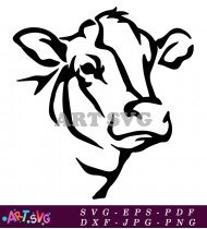 Cow Silhouette Clip Art For School Project SVG