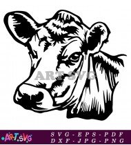 Cow Silhouette Illustration For Marketing Material SVG