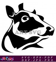 Black and White Cow Clipart For Web Design SVG